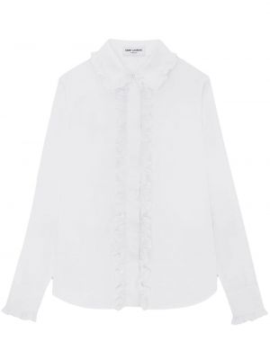 Риза с копчета Saint Laurent бяло