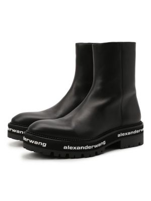 Кожаные ботинки Alexander Wang черные