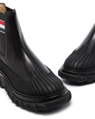 Dryžuotos guminiai batai Thom Browne juoda