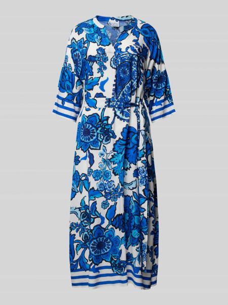 Sukienka długa z wiskozy Emily Van Den Bergh niebieska