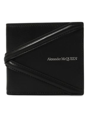 Кожаный кошелек Alexander Mcqueen черный