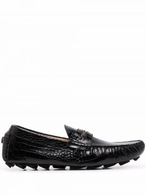 Pantofi loafer din piele Philipp Plein negru