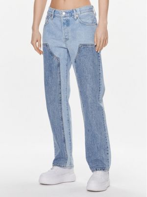 Voľné priliehavé džínsy s rovným strihom Levi's modrá