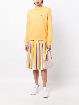 Sweatshirt aus baumwoll mit zebra-muster Ps Paul Smith gelb