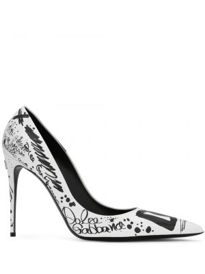 Trykt pumps Dolce & Gabbana hvit