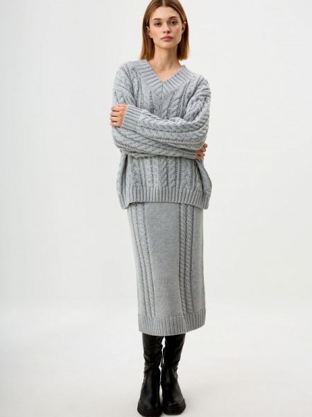 Пуловер Sela серый