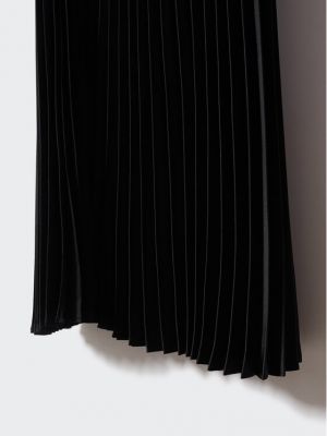 Černé plisované midi sukně Mango
