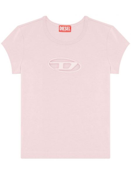 T-shirt col rond Diesel rose