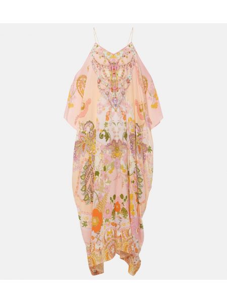 Trykt silke kaftan Camilla