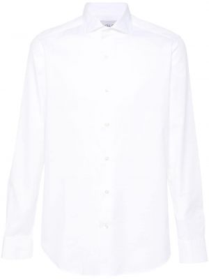 Einfarbige hemd aus baumwoll D4.0 weiß