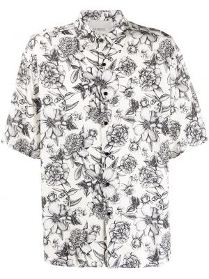 Camisa de flores con estampado Laneus blanco