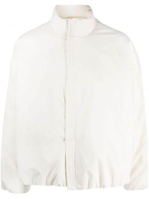 Péřová bunda na zip Jil Sander bílá