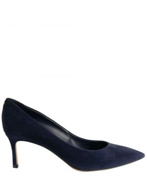 Велурени полуотворени обувки Louis Vuitton синьо