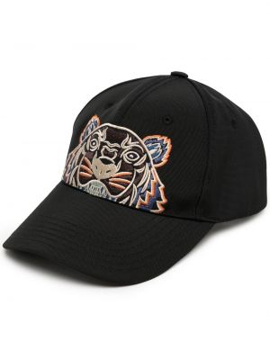 Tigerstripete brodert cap Kenzo svart