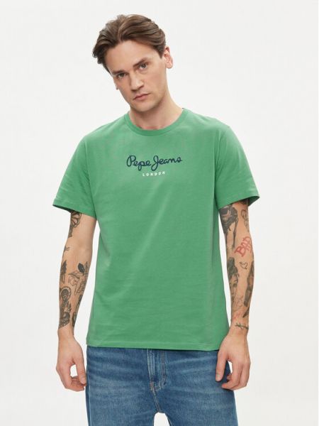 Тениска Pepe Jeans зелено