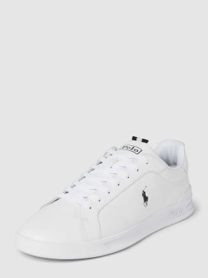 Sneakersy w jednolitym kolorze Ralph Lauren białe