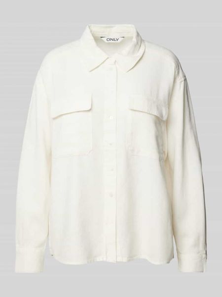 Lniana bluzka oversize Only biała