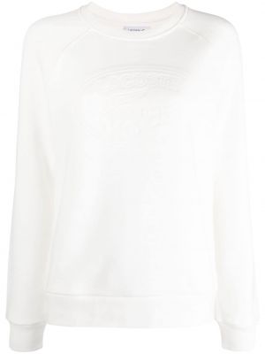 Sweatshirt mit stickerei aus baumwoll Lacoste weiß