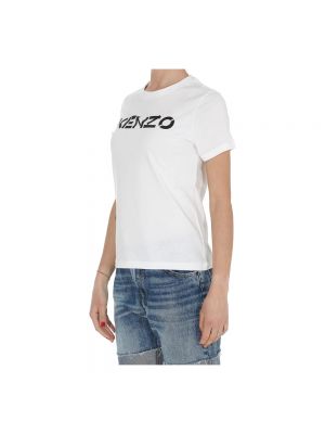Camiseta de algodón Kenzo blanco