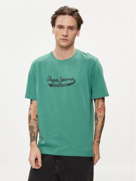 Marškinėliai Pepe Jeans žalia
