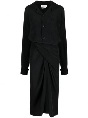 Μάξι φόρεμα με κουμπιά Quira μαύρο
