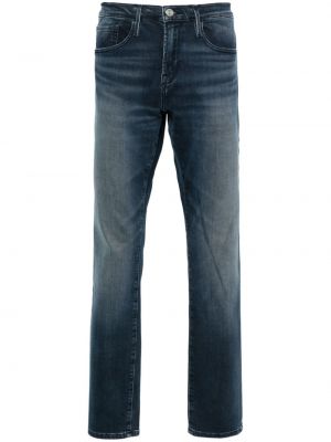 Modré bavlněné slim fit skinny džíny Frame