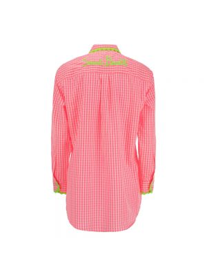 Karierter bluse mit stickerei Mc2 Saint Barth pink