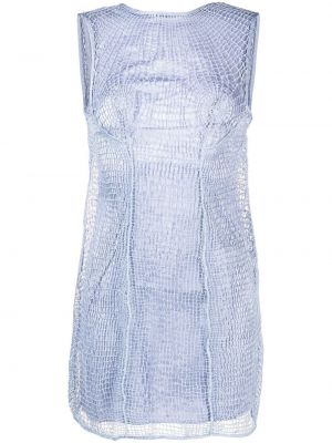 Αμάνικο φόρεμα από λυγαριά Isa Boulder μπλε