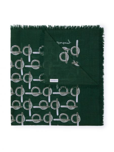 Echarpe en laine à imprimé Burberry vert