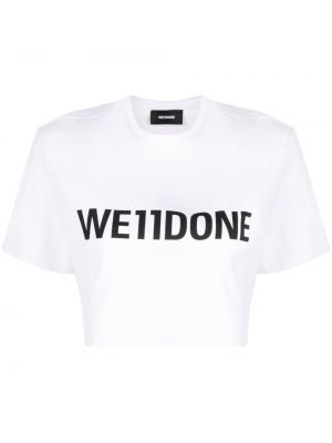 Тениска с принт от джърси We11done бяло