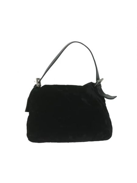 Aksamitna torebka Fendi Vintage czarna