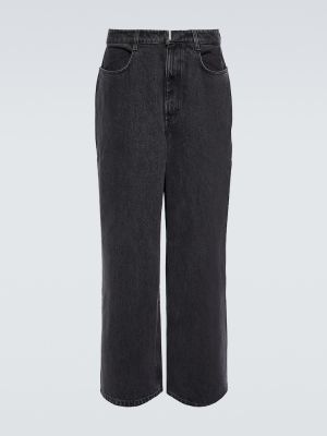 Voľné džínsy s rovným strihom Givenchy čierna