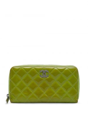 Pikowany portfel Chanel Pre-owned zielony