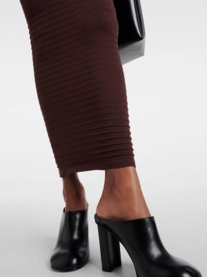 Falda larga Alaïa marrón