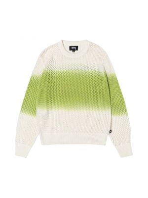 Зеленый свитер свободного кроя Stussy