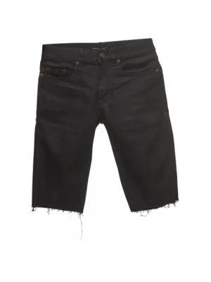 Szorty jeansowe Yves Saint Laurent Vintage czarne