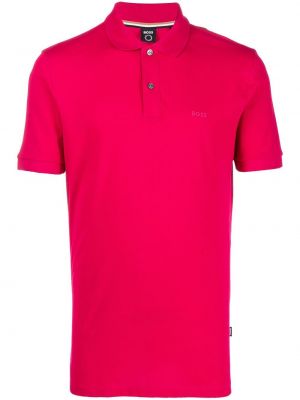 Brodert poloskjorte Boss rosa