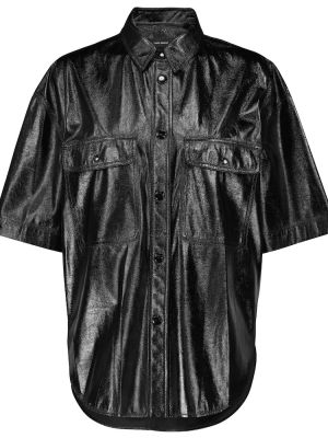 Kožna košulja od umjetne kože Isabel Marant crna