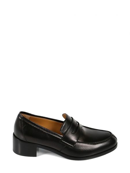 Læder loafers The Row sort