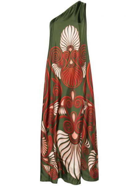 Φόρεμα με έναν ώμο με σχέδιο La Doublej πράσινο