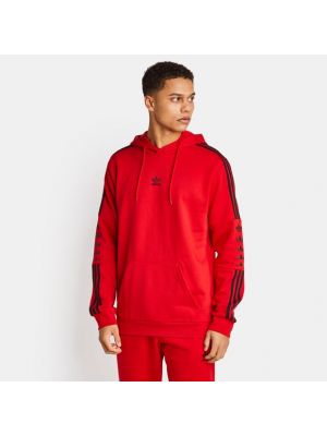 Hoodie a righe Adidas rosso