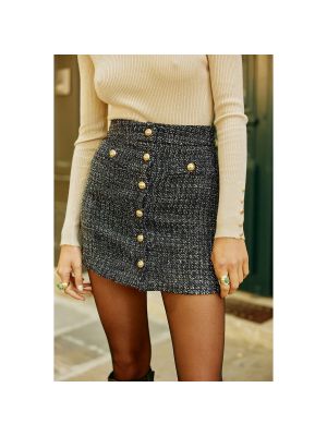 Mini falda con botones de tweed La Petite étoile