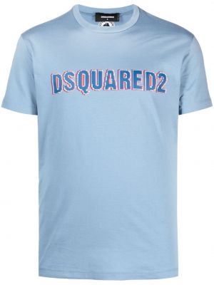 T-shirt con stampa Dsquared2 blu