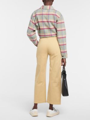 Pantalones cargo de algodón Frame beige