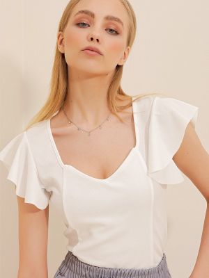 Bluză Trend Alaçatı Stili alb