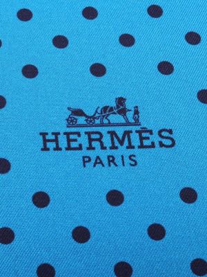 Jedwabna szal Hermès Pre-owned niebieska
