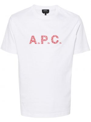 Памучна тениска A.p.c. бяло