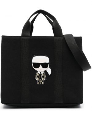 Тоут сумка из канваса Karl Lagerfeld, черная