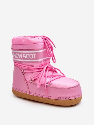 Čizme za snijeg s vezicama s čipkom Kesi ružičasta