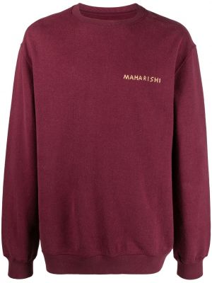 Sweatshirt mit print mit rundem ausschnitt Maharishi rot